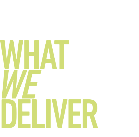 What we deliver