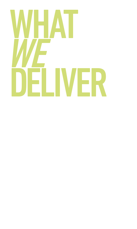 What we deliver